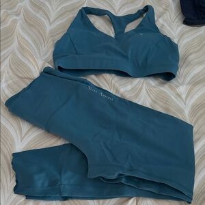 Teal Sports Bra and Leggings Set
